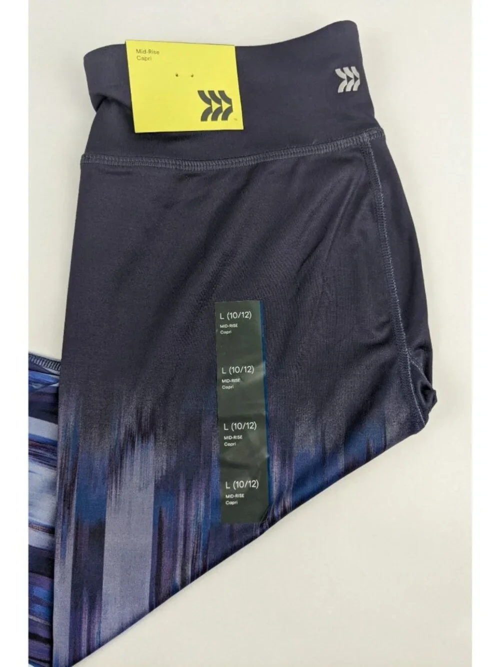 All in Motion Purple & Blue Athletic Capri Pants Girls' Large NWT